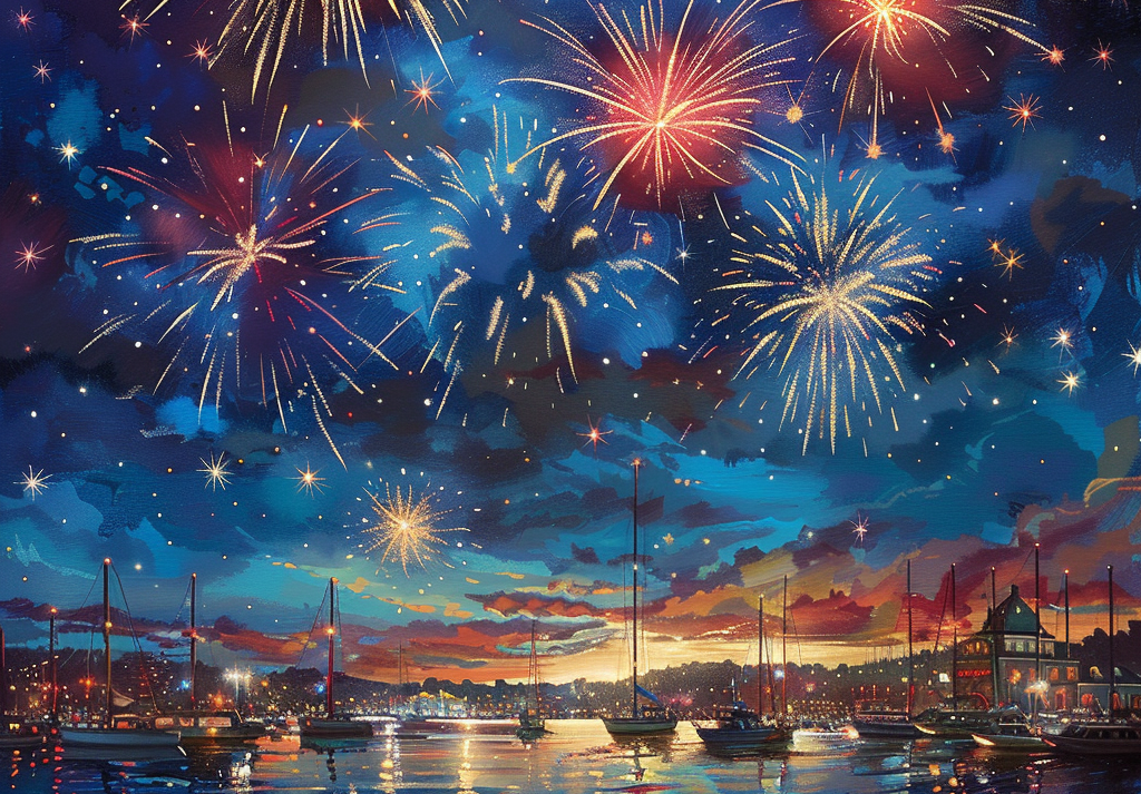  Harbor Fireworks Celebration 500 Piece Puzzle