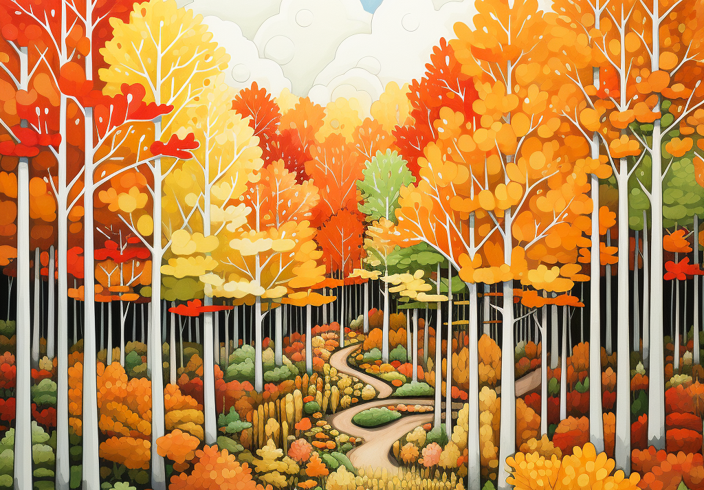  Sugar Maple Forest Tree Farm Illustration 500 Piece Puzzle