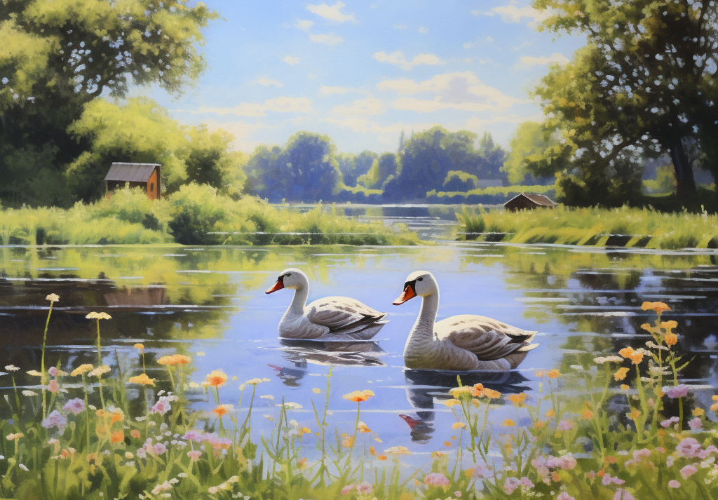  Geese at the Lake 500 Piece Puzzle