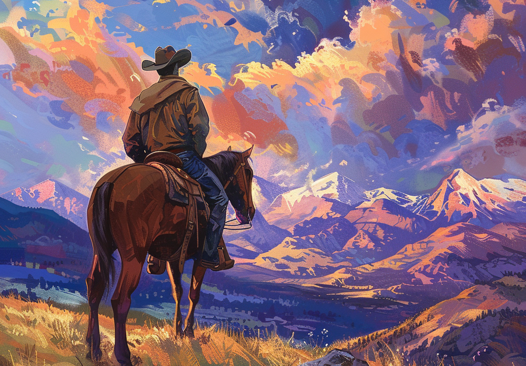  Colorado Cowboy Illustration 500 Piece Puzzle