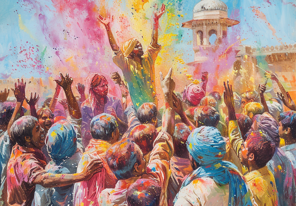  Vibrant Holi Celebration 500 Piece Puzzle