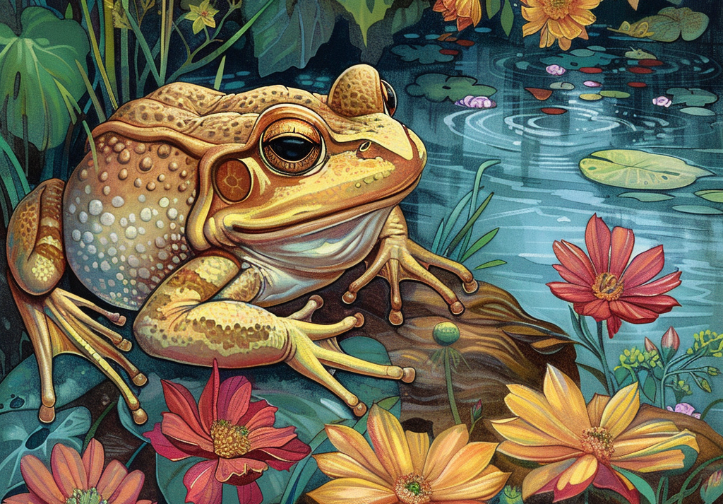  Bright Frog by the River 500 Piece Puzzle