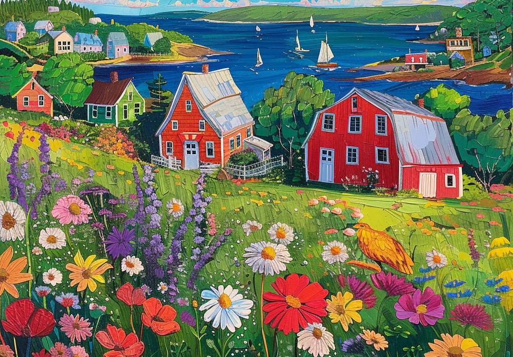  Summer in Maine Illustration 500 Piece Puzzle