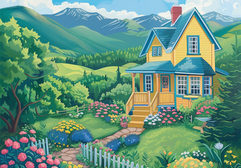  Mountain Cottage Serenity 500 Piece Puzzle