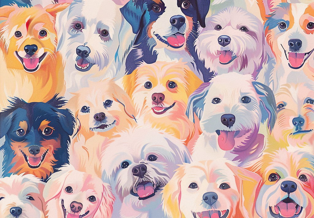  Dog Breeds Pastel Bliss 500 Piece Puzzle