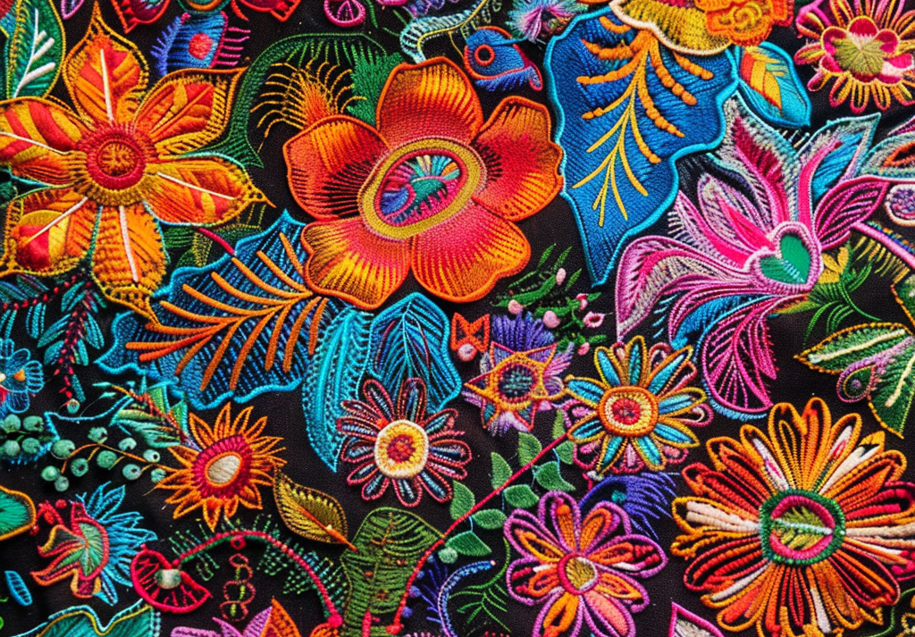  Mexican Textiles Collage 500 Piece Puzzle