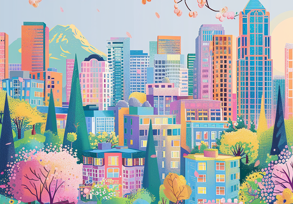  Seattle Spring Pastels 500 Piece Puzzle