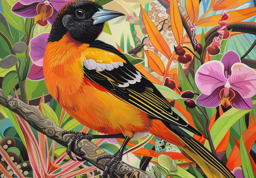  Oriole Bird in Florida Illustration 500 Piece Puzzle