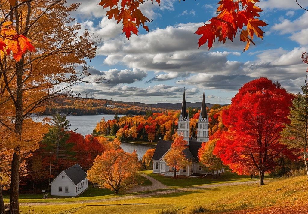  New England Fall Foliage 500 Piece Puzzle