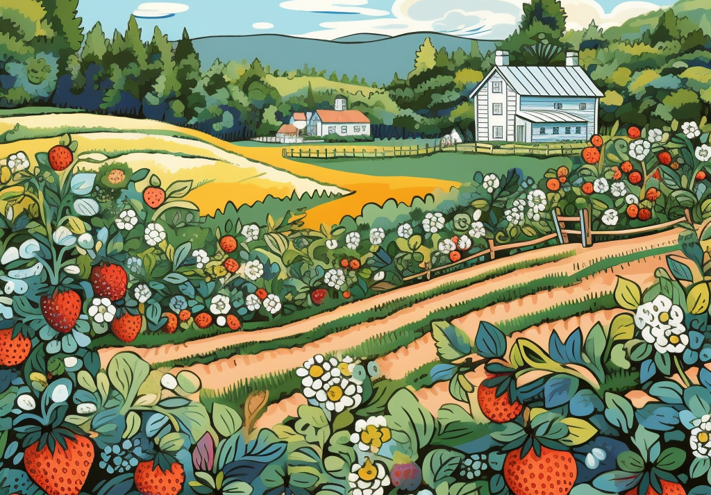  New England Berry Patch Orchard 500 Piece Puzzle